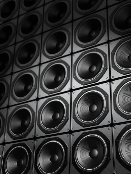 Speakers wall — Stock Photo, Image