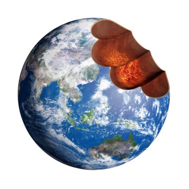 Bitten earth clipart