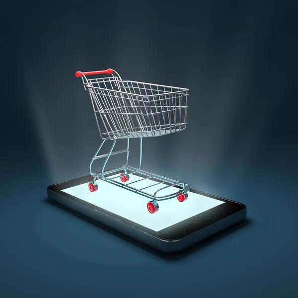 Smartphone shopping — Stock Photo, Image