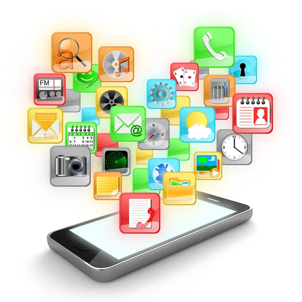 Smartphone apps — Stock Photo, Image