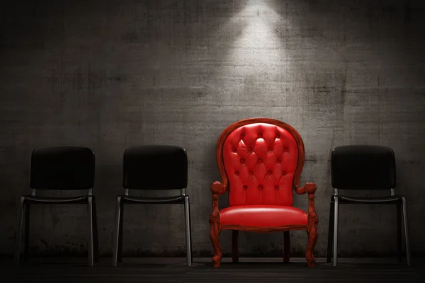 El sillón rojo — Foto de Stock