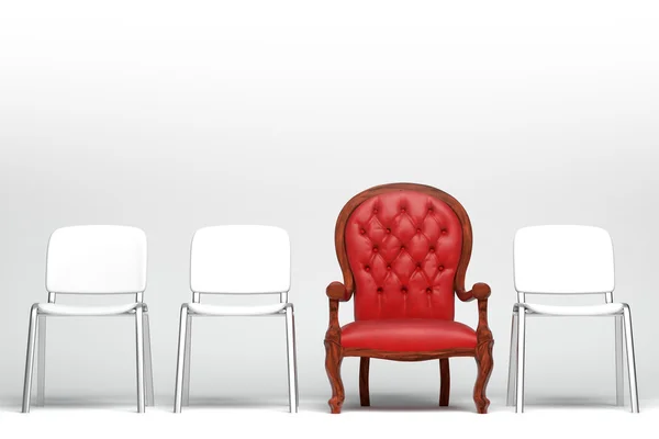 The red armchair — Stock Photo, Image