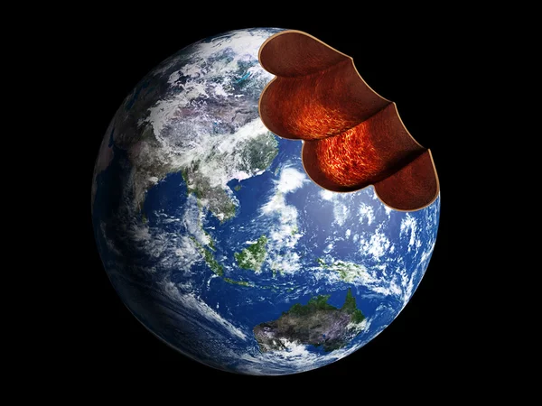 Bitten earth — Stock Photo, Image