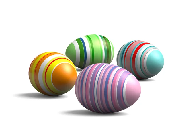 Målade ägg på påsken — Stockfoto