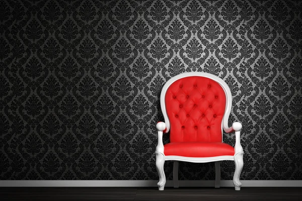 Modern interior with red armchair — Stock Photo, Image
