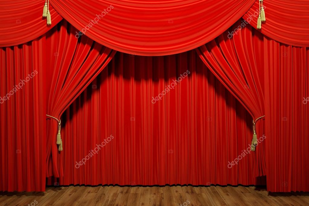 Red Stage Theater Velvet Drapes Stock Photo C Beawolf 43438069