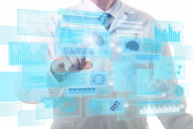 fütüristik touchscreen göstermek