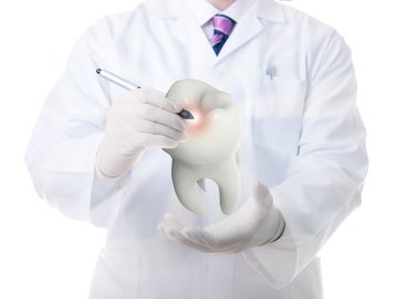 molar diş gösteren erkek doktor