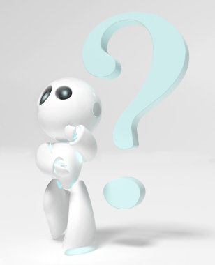 küçük beyaz robot