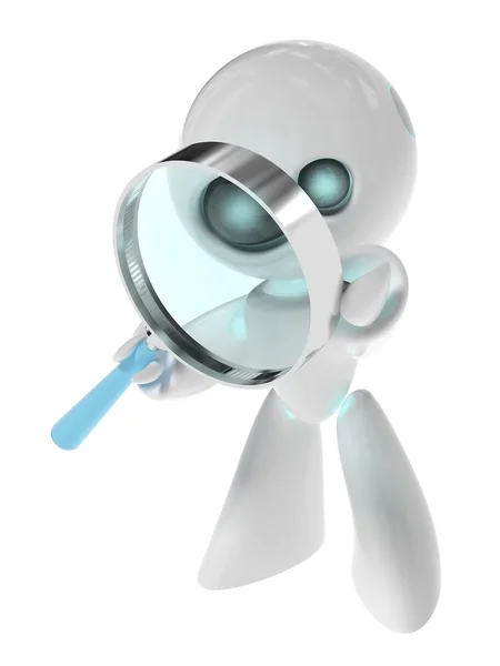 Little white robot — Stock Photo, Image