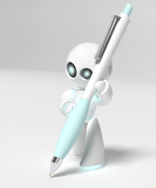 Little white robot — Stock Photo, Image