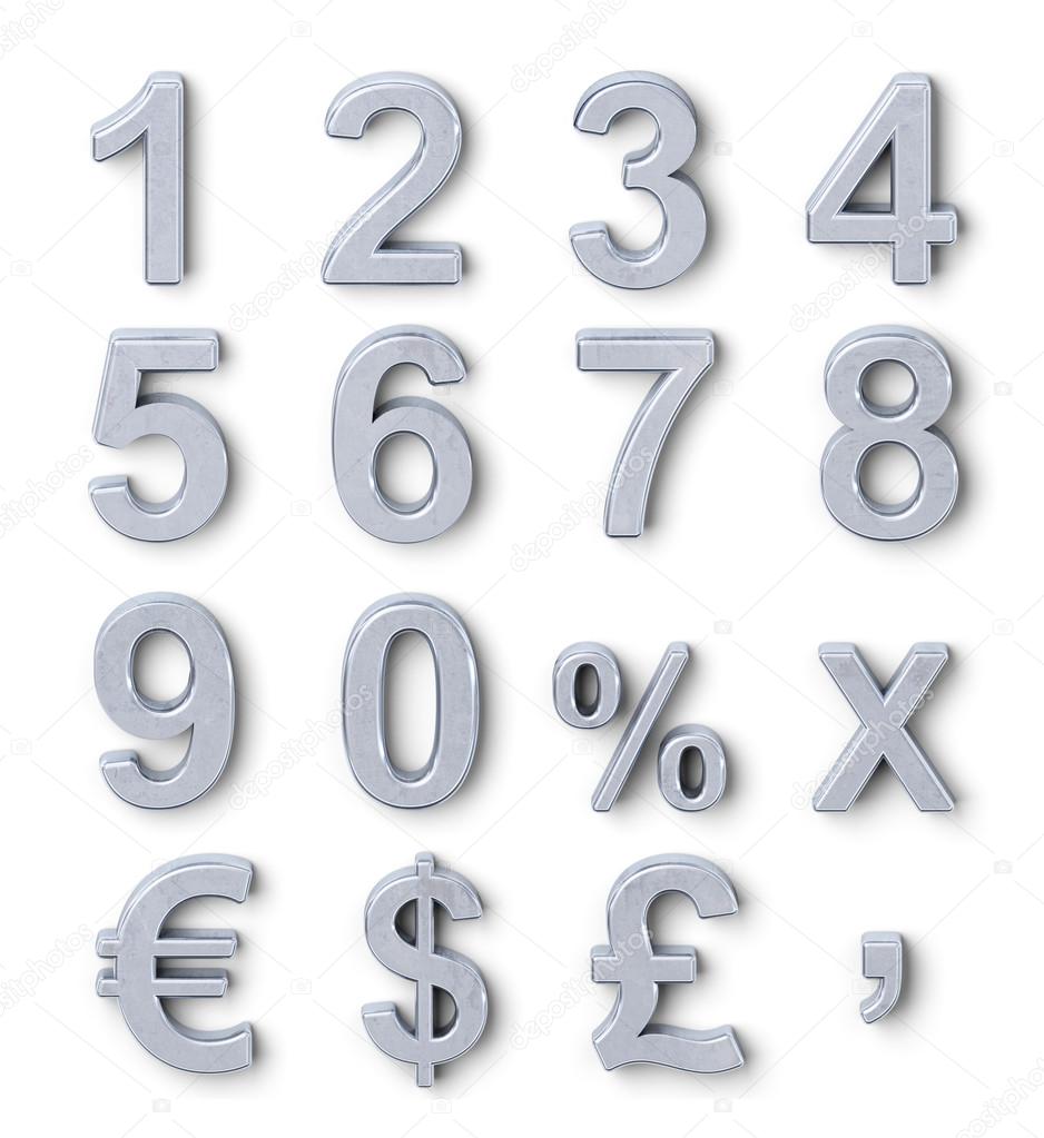 Silver numbers and symbols