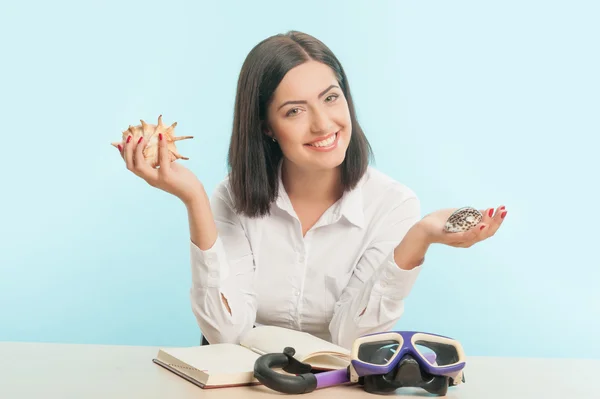 Business lady wants to have a rest — Stock Photo, Image