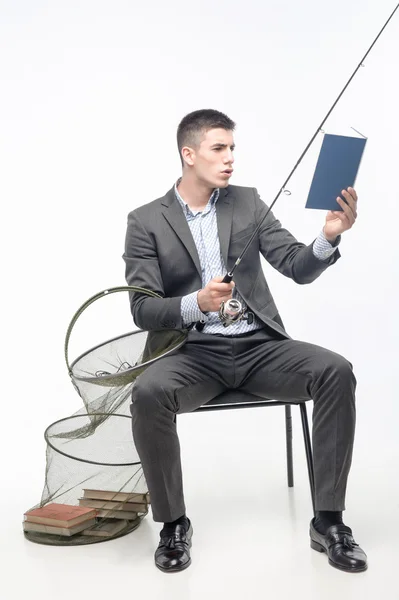 Man and net — Stock Photo, Image