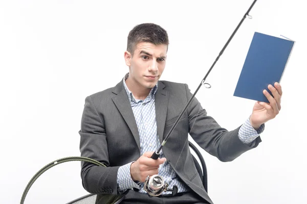 Man and net — Stock Photo, Image