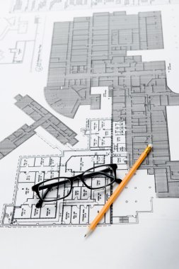 İki genç mimarileri, projektif çizim çalışma