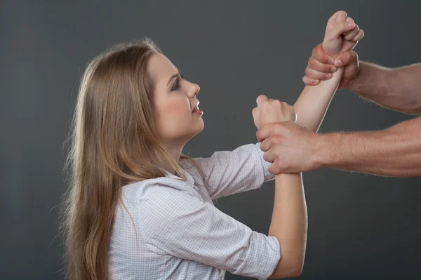 Violence de l'homme contre la femme — Photo