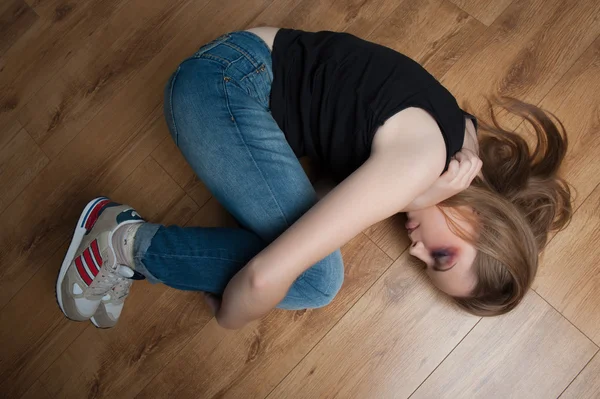 Violence of man against woman — Stock Photo, Image