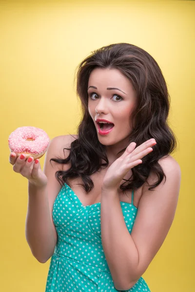 Sexy woman with sweets — Stock Photo, Image