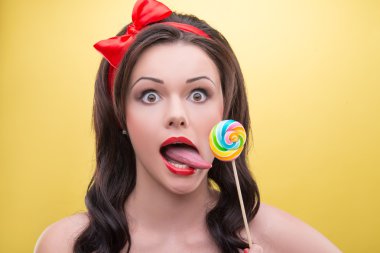 sweets ile seksi kadın