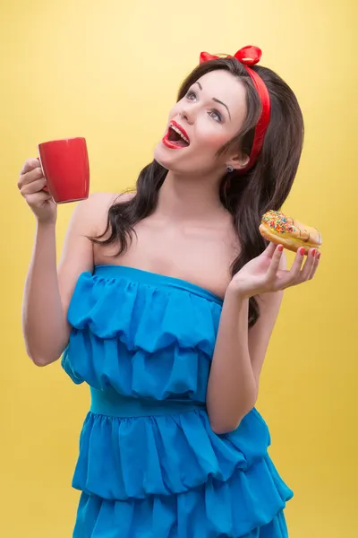 Sexy woman with sweets — Stock Photo, Image