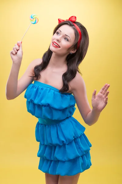 Sexy woman with sweets — Stock Photo, Image