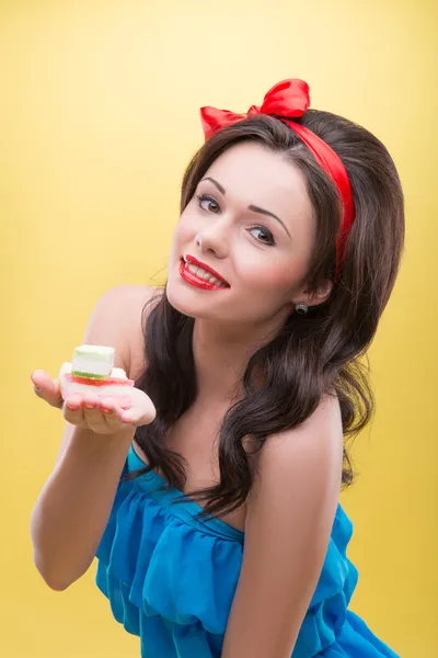 Sexy woman with sweets — Stock Photo, Image