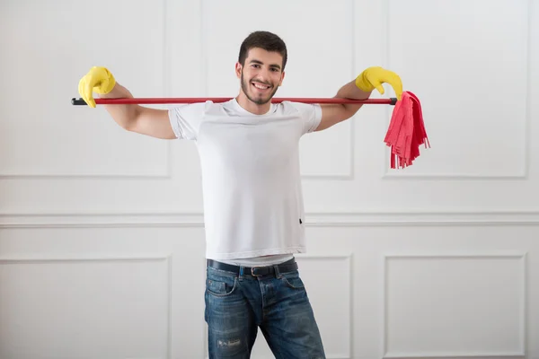 Janitor depriving you from dirt — Stock Photo, Image