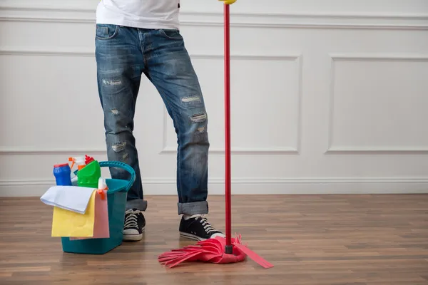 Janitor depriving you from dirt — Stock Photo, Image