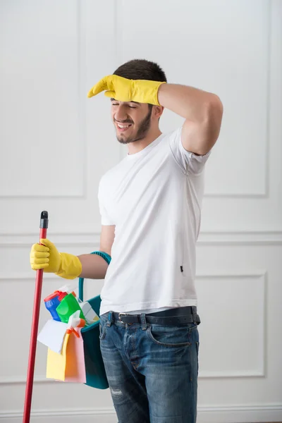 Janitor depriving you from dirt — Stock Photo, Image