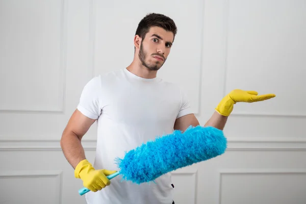 Janitor depriving you from dirt — Stock Photo, Image