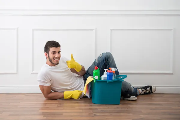 Janitor depriving you from dirt — Stock Photo, Image