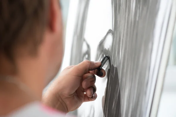 Painter and his art — Stock Photo, Image