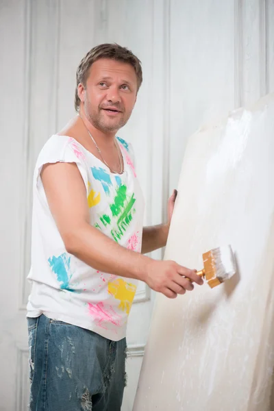Painter and his art — Stock Photo, Image