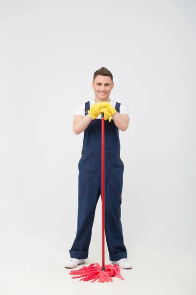 Janitor depriving you from dirt — Stock Photo, Image