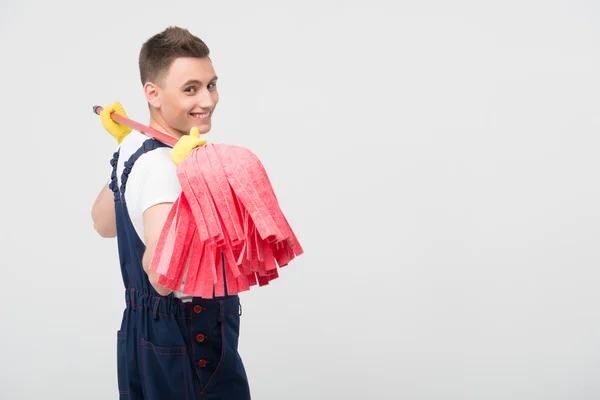 Janitor depriving you from dirt — Stock Photo, Image