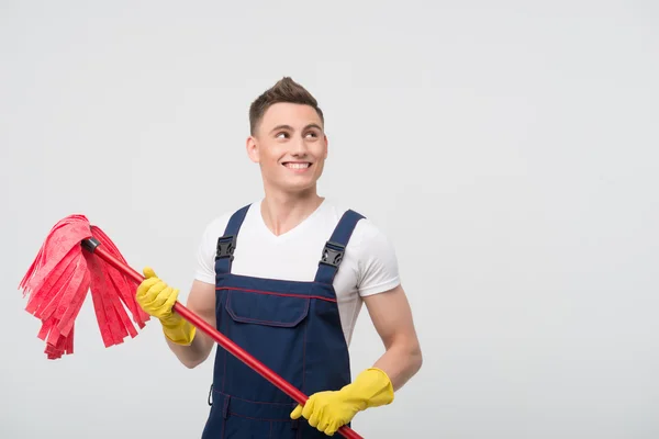 Janitor depriving you from dirt — Stock Photo, Image