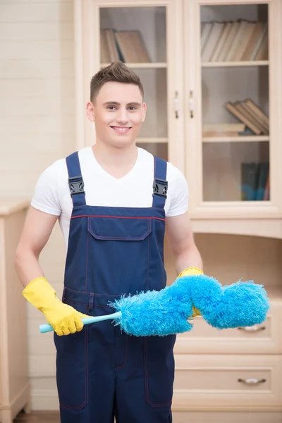 Janitor depriving you from dirt — Stock Photo, Image