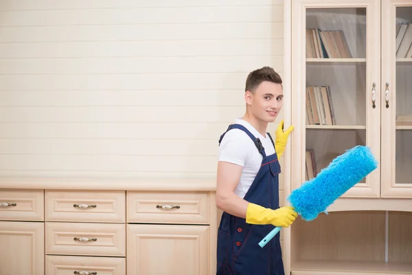 Janitor depriving you from dirt — Stock Photo, Image