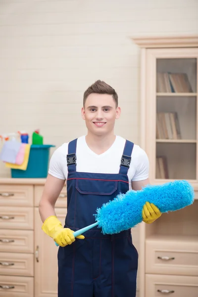 Janitor depriving you from dirt — Stock Photo, Image