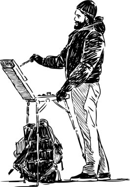 çizim içinde sanatçı