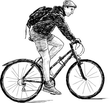 Bisikletli genç adam