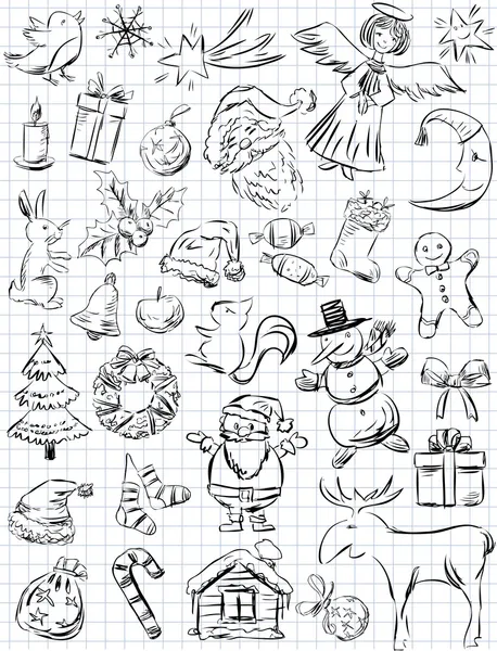 Doodle de Natal — Vetor de Stock