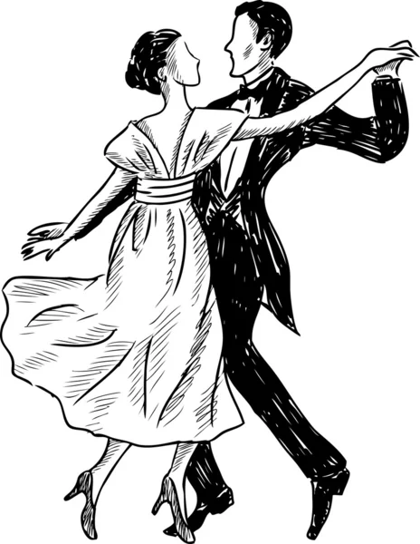 Pareja bailando — Archivo Imágenes Vectoriales