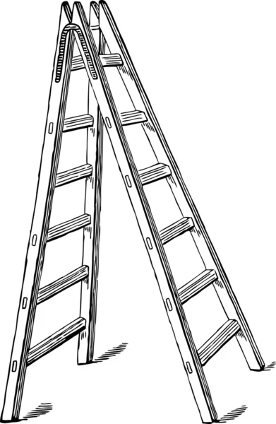 Opvouwbare ladder — Stockvector