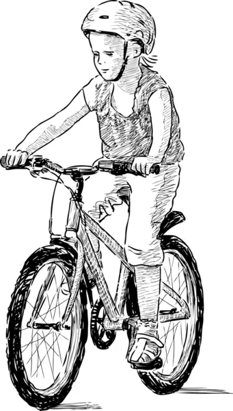 Dziecko na rowerze — Wektor stockowy