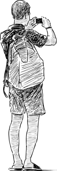 Мужчина делает фото
