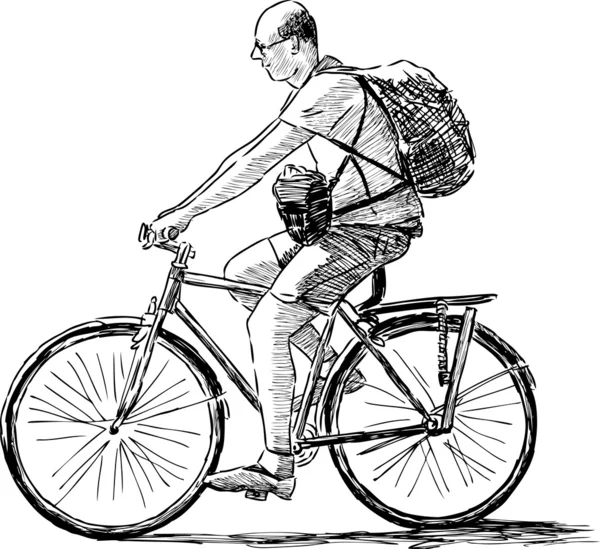 Człowiek na rowerze — Wektor stockowy