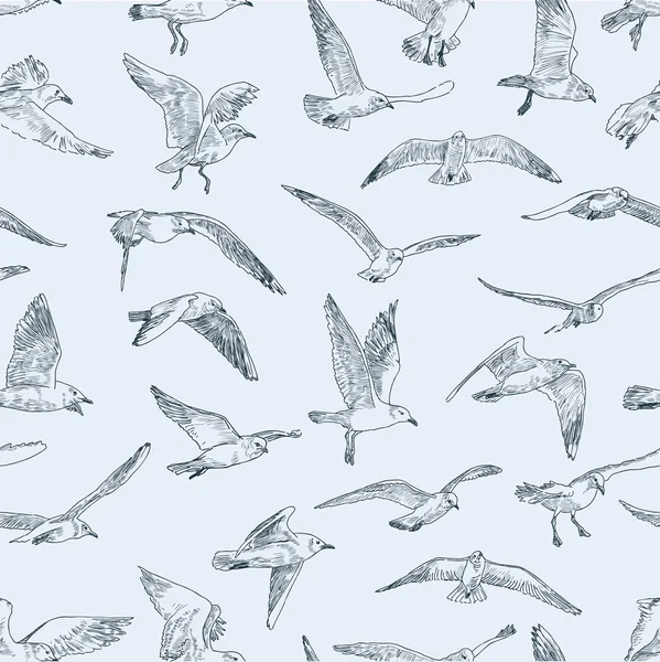 Padrão de gaivotas —  Vetores de Stock