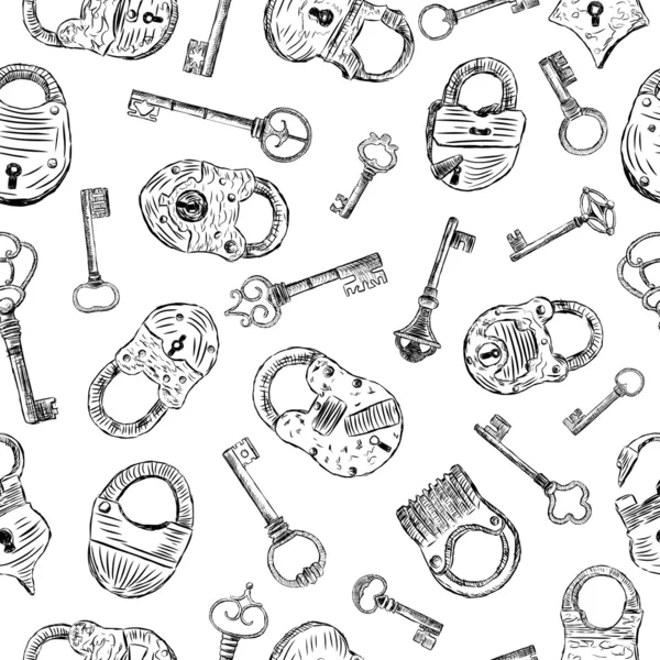 Modèle avec un cadenas et des clés — Image vectorielle